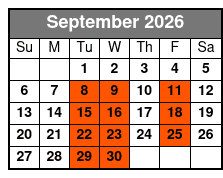 Doug Gabriel Show September Schedule