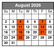 Doug Gabriel Show August Schedule