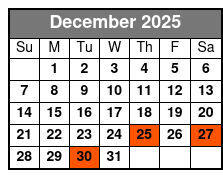 Patsy to Patsy December Schedule