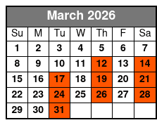 Patsy to Patsy March Schedule