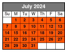 Fritz's Adventure July Schedule