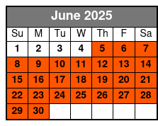 Fritz's Adventure June Schedule