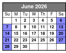 Snowflex Tubing Hill June Schedule