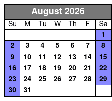 Snowflex Tubing Hill August Schedule