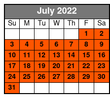 Farm Mini Golf July Schedule