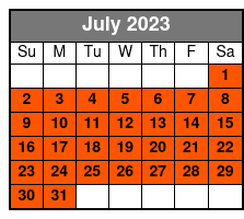 Beyond the Lens Branson July Schedule