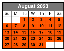 Beyond the Lens Branson August Schedule