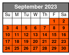 Beyond the Lens Branson September Schedule