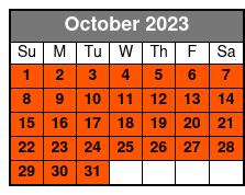 Beyond the Lens Branson October Schedule