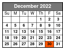Grand Jubilee December Schedule