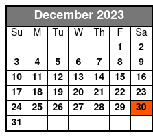 Grand Jubilee December Schedule
