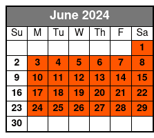 Grand Jubilee June Schedule