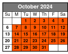 Grand Jubilee October Schedule