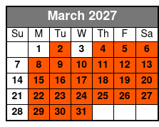 Grand Jubilee  March Schedule
