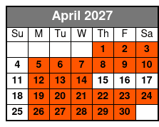 Grand Jubilee  April Schedule