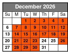 Grand Jubilee December Schedule