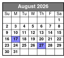 Matt Gumm and Company August Schedule