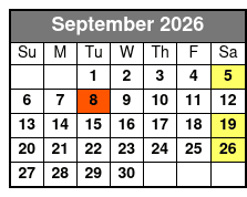 Matt Gumm and Company September Schedule