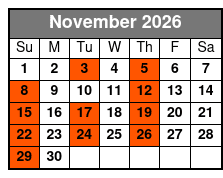 A Shepherd’s Christmas Carol November Schedule