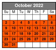 Vigilante Extreme Ziprider October Schedule