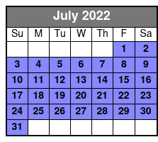 Inspiration Tower July Schedule