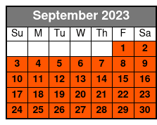 Inspiration Tower September Schedule
