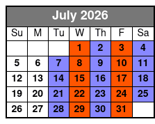 Historic Tour July Schedule