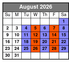 Historic Tour August Schedule