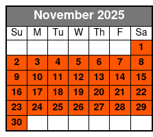 Shepherd Of The Hills Outdoor Attractions November Schedule