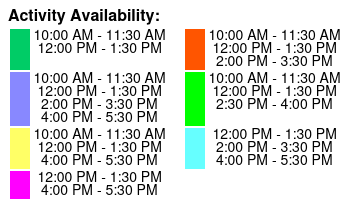 Historic Tour Color Key
