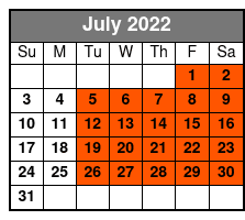 Smoke On The Mountain July Schedule