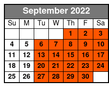 Smoke On The Mountain September Schedule