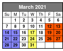 The Sons of Britches March Schedule