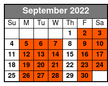 Comedy Jamboree September Schedule
