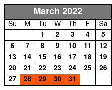Grand Jubilee March Schedule