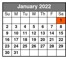 Motown Downtown a Tribute January Schedule