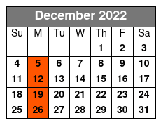 Marvin Gaye & the Masters of Soul December Schedule
