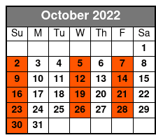 Dean Martin & More Tribute October Schedule
