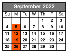 Soft Rock of the 80's September Schedule