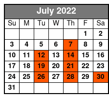 The Blackwoods July Schedule