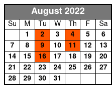 The Blackwoods August Schedule