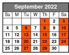 The Blackwoods September Schedule