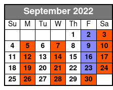 British Invasion September Schedule