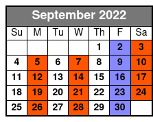 Awesome 80's September Schedule