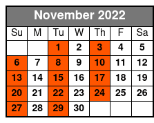 Elvis - Story Of the King November Schedule