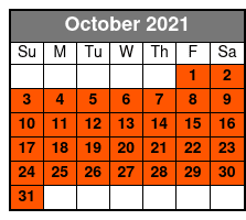 WonderWorks All Access Pass October Schedule