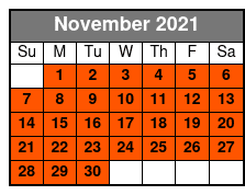 WonderWorks All Access Pass November Schedule
