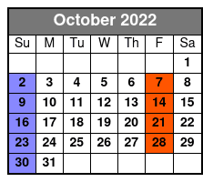 Trey Dees Dean Martin and Friends October Schedule