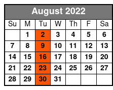 Credence Coolwater Revue August Schedule