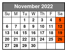 Morace Family Listen to the Music November Schedule